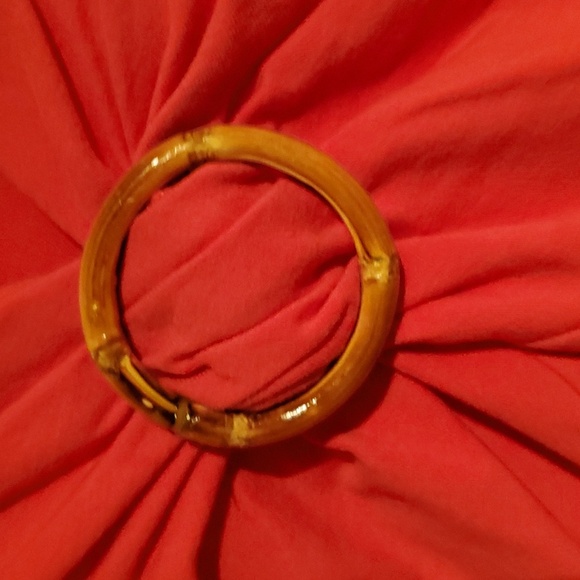 Anne Klein Sport extra large the neck top with an accent at the upper waist 3/4 - Picture 2 of 5